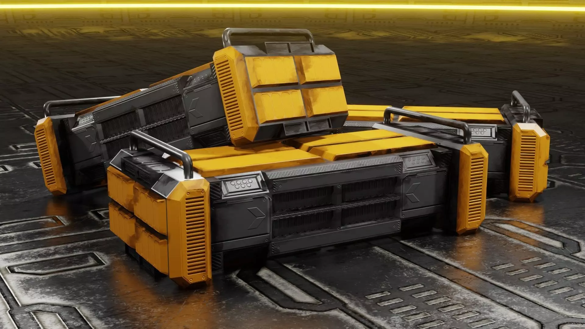 Sci Fi Box Low-poly 3D model