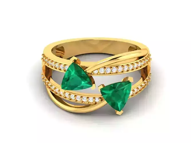 Women Solitaire Ring 3dm stl Render Detail