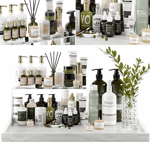bathroom-accessories-set-1 beauty stand 3D model