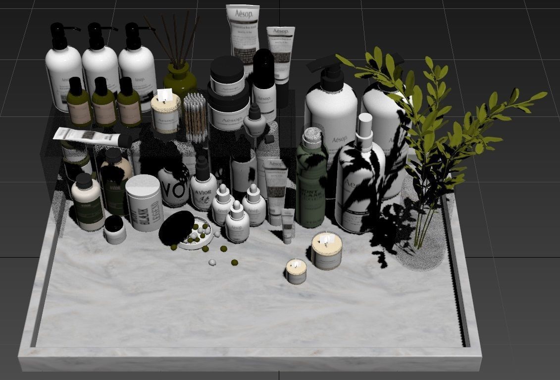 bathroom-accessories-set-1 beauty stand 3D model_8