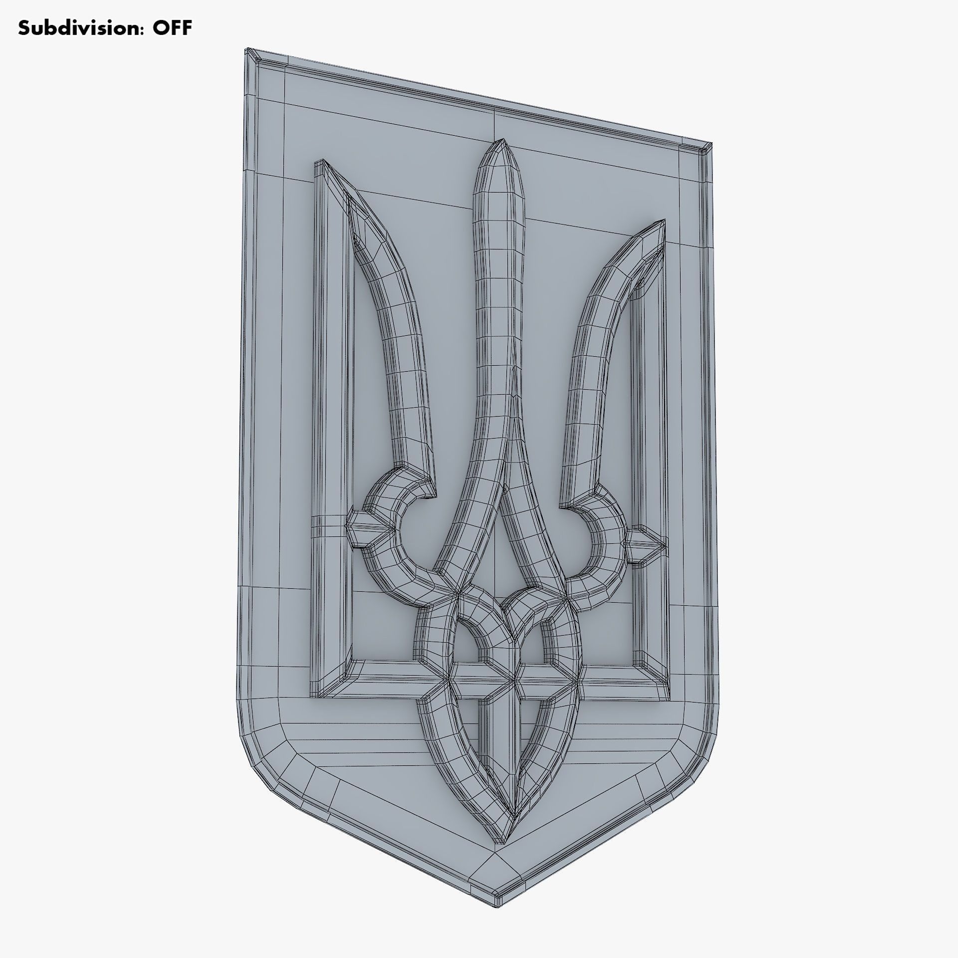 Ukraine State Emblem M 3 3D model_16