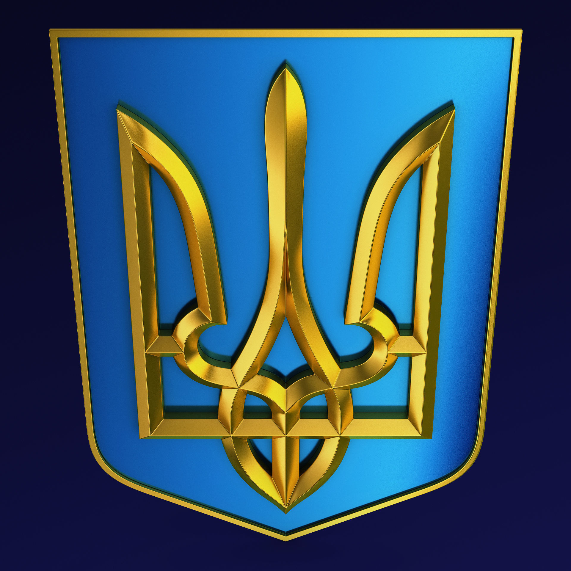 Ukraine State Emblem M 3 3D model_2