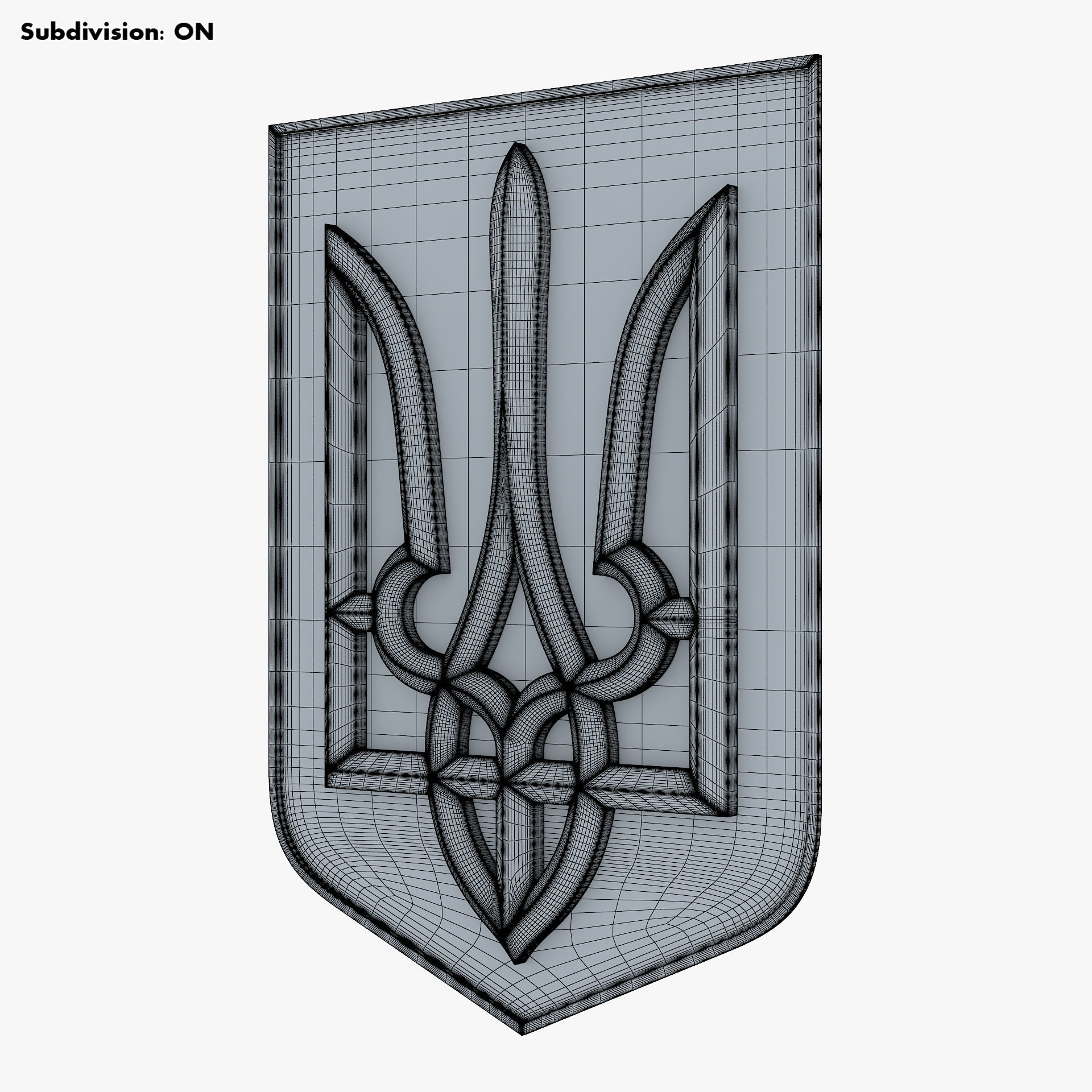 Ukraine State Emblem M 3 3D model_11