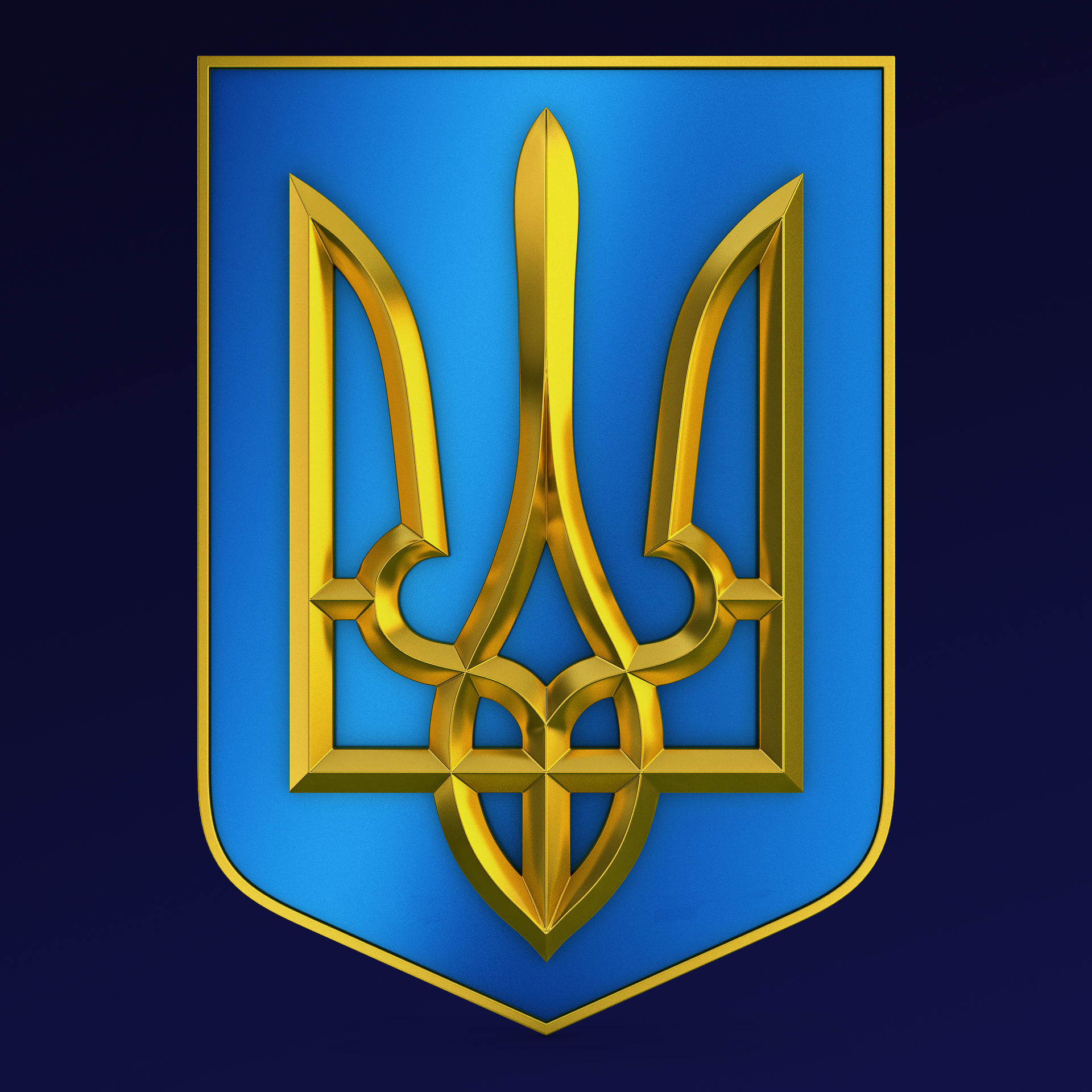 Ukraine State Emblem M 3 3D model_1