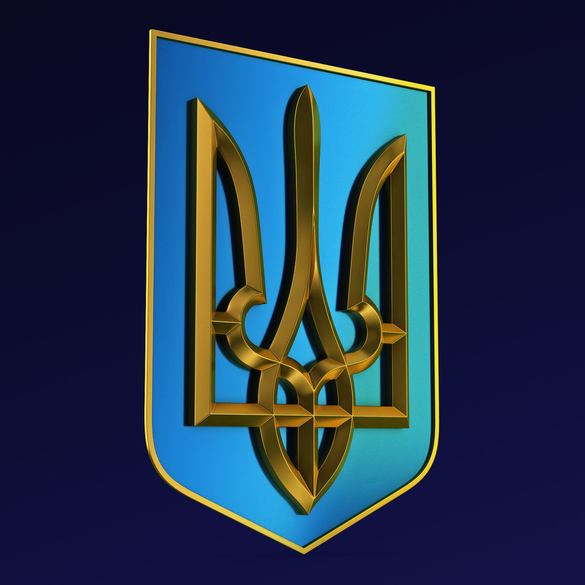 Ukraine State Emblem M 3 3D model_5