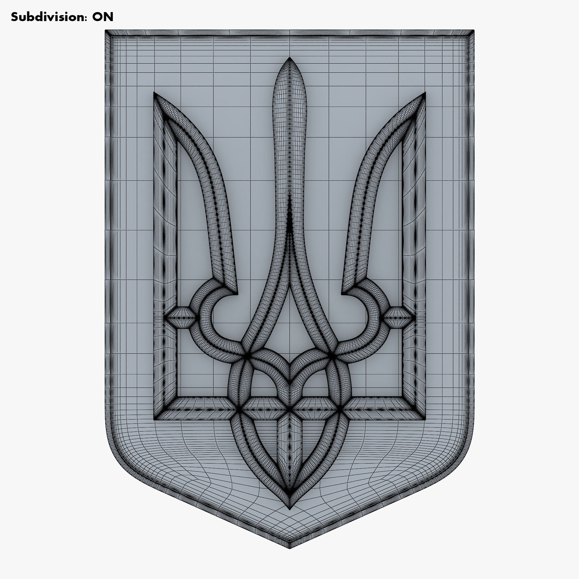 Ukraine State Emblem M 3 3D model_7