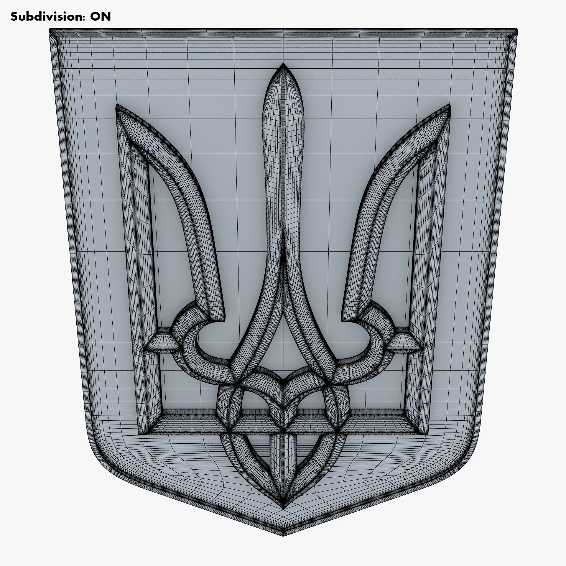 Ukraine State Emblem M 3 3D model_9