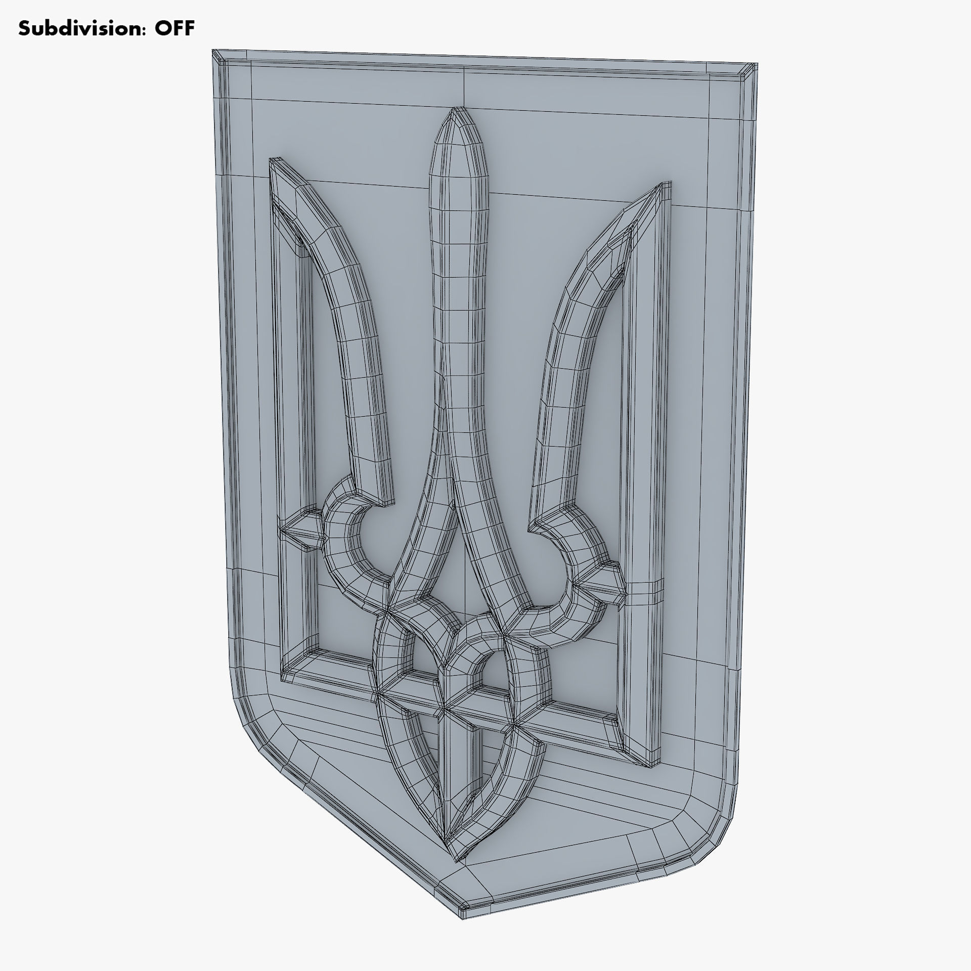 Ukraine State Emblem M 3 3D model_14
