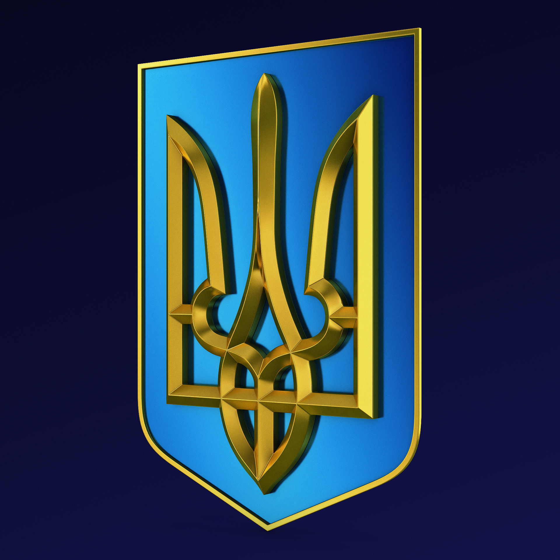 Ukraine State Emblem M 3 3D model_3