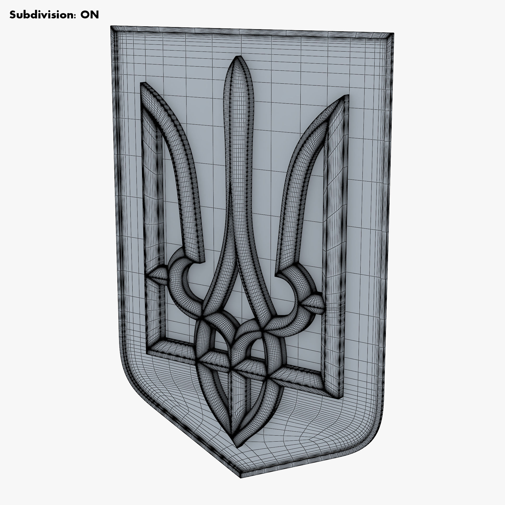 Ukraine State Emblem M 3 3D model_13