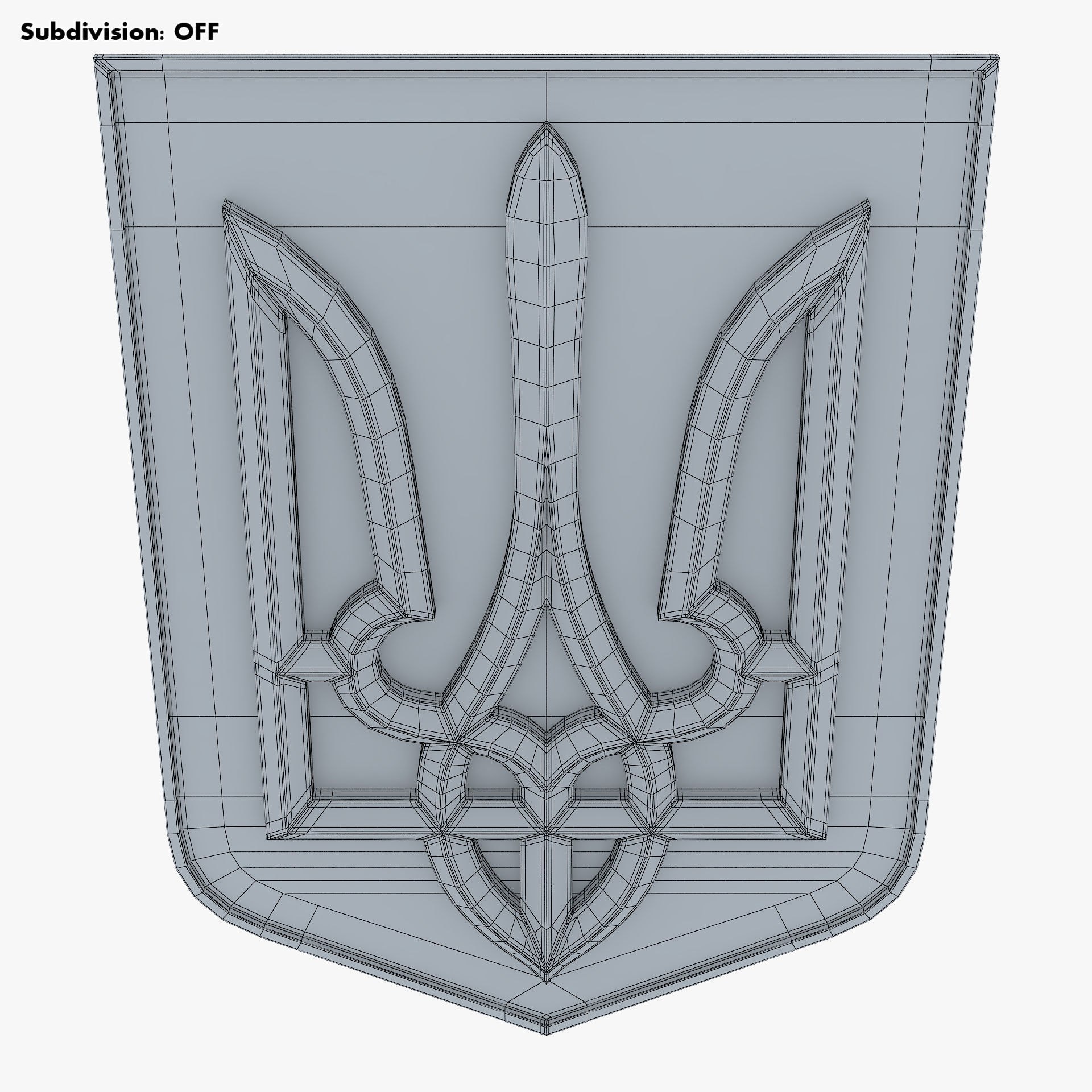Ukraine State Emblem M 3 3D model_10