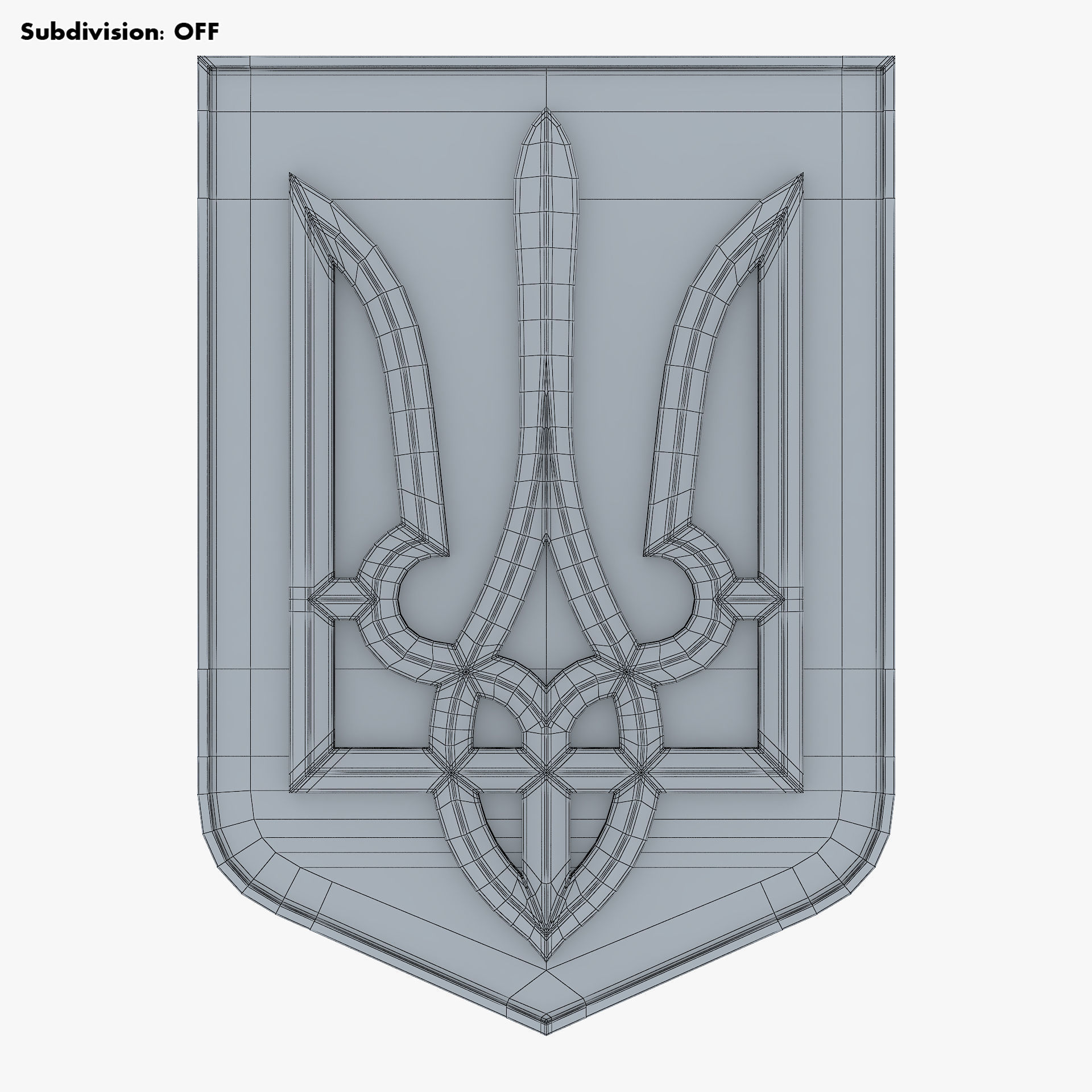 Ukraine State Emblem M 3 3D model_8