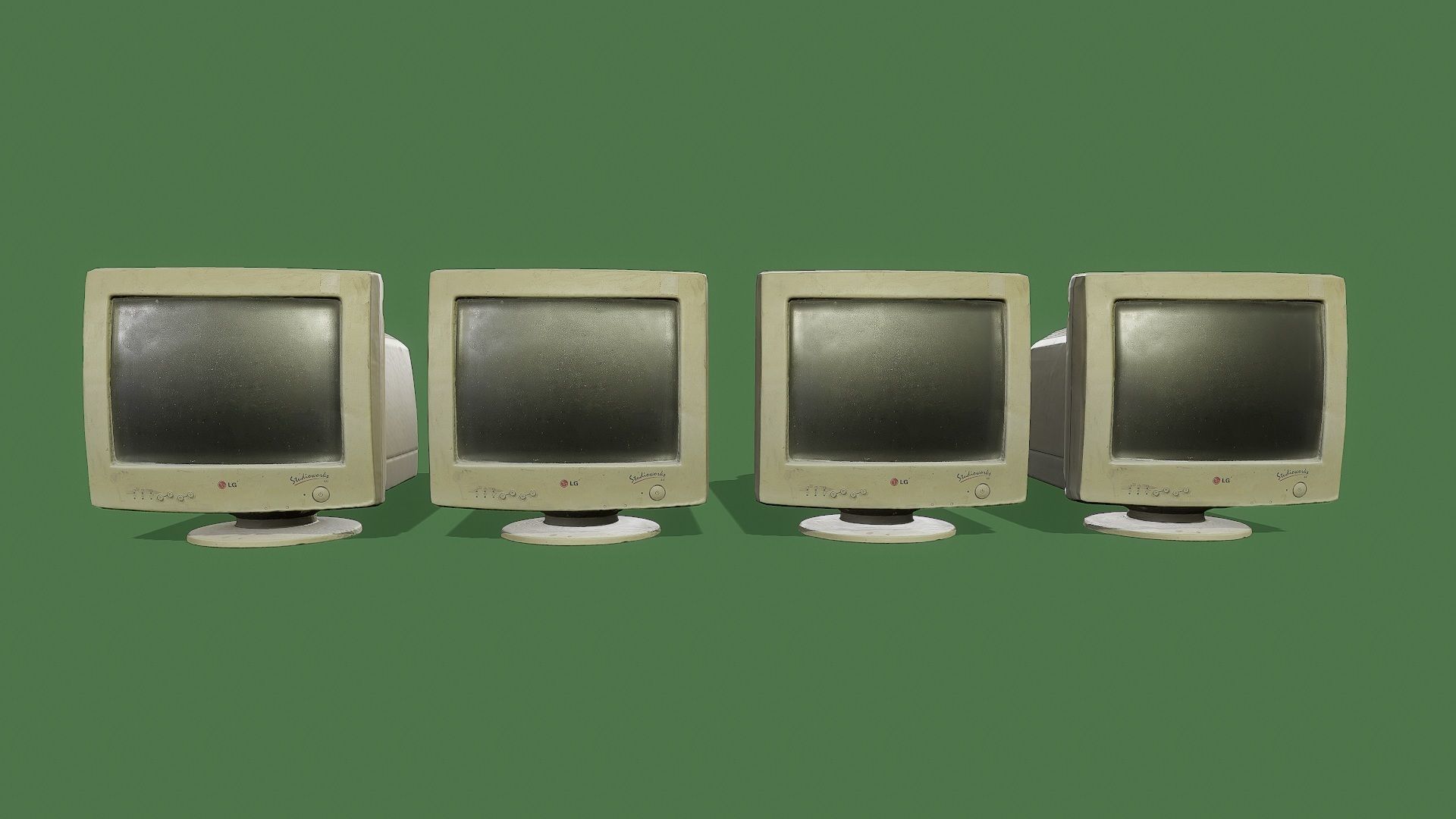 3D Scan Old Computers Pack Low-poly 3D model_9