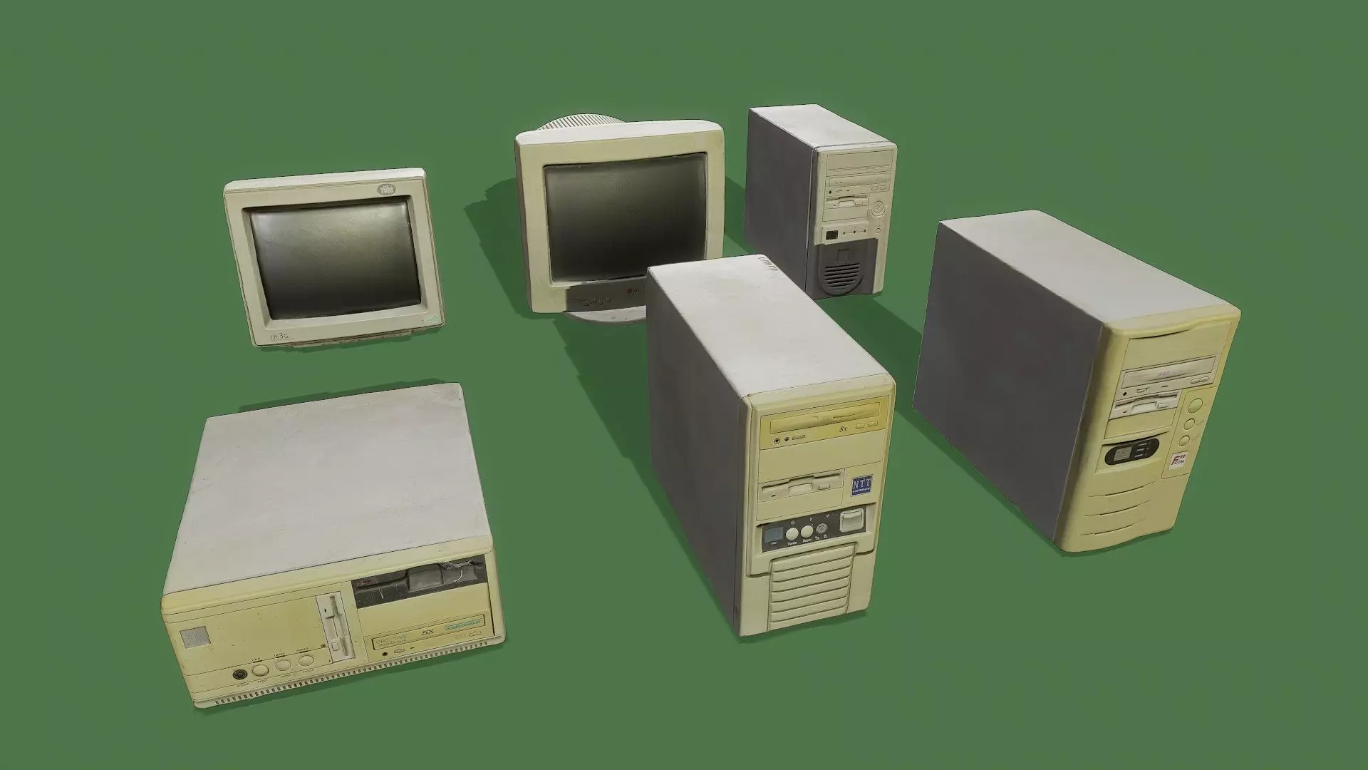 3D Scan Old Computers Pack Low-poly 3D model_0