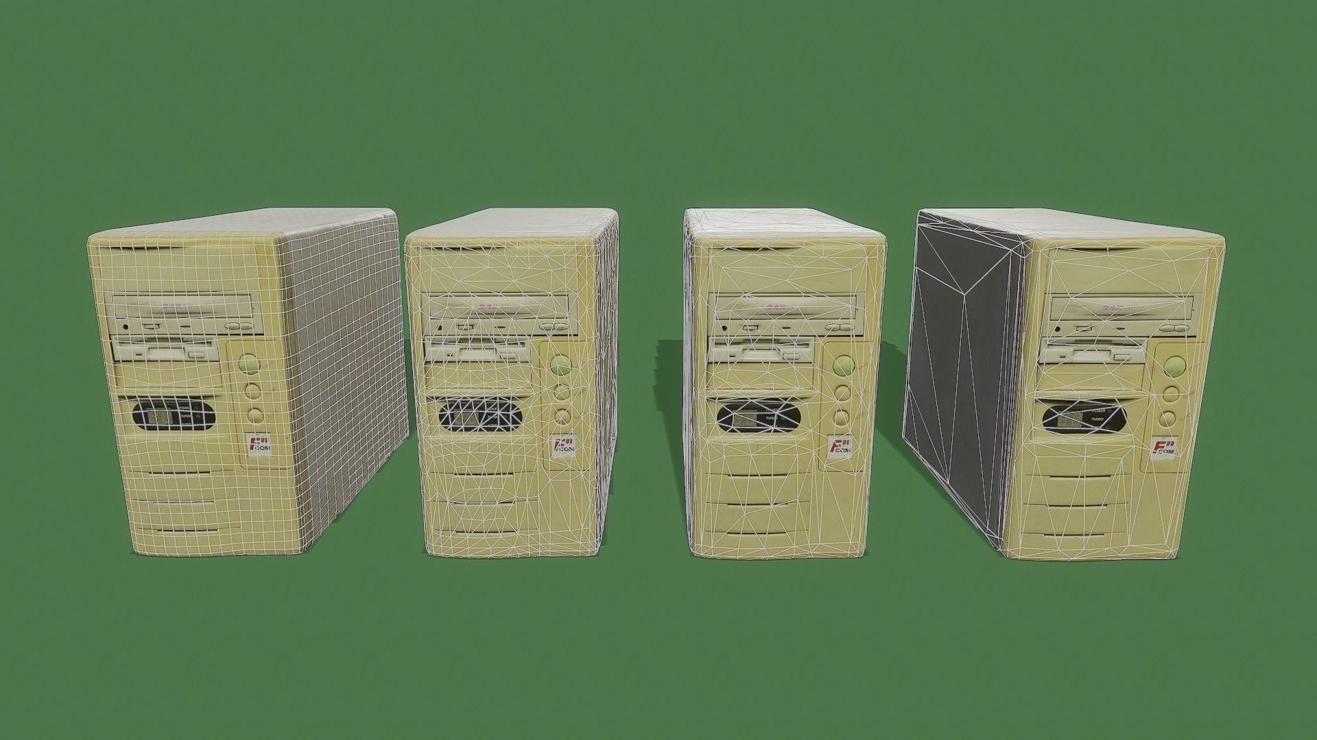 3D Scan Old Computers Pack Low-poly 3D model_18