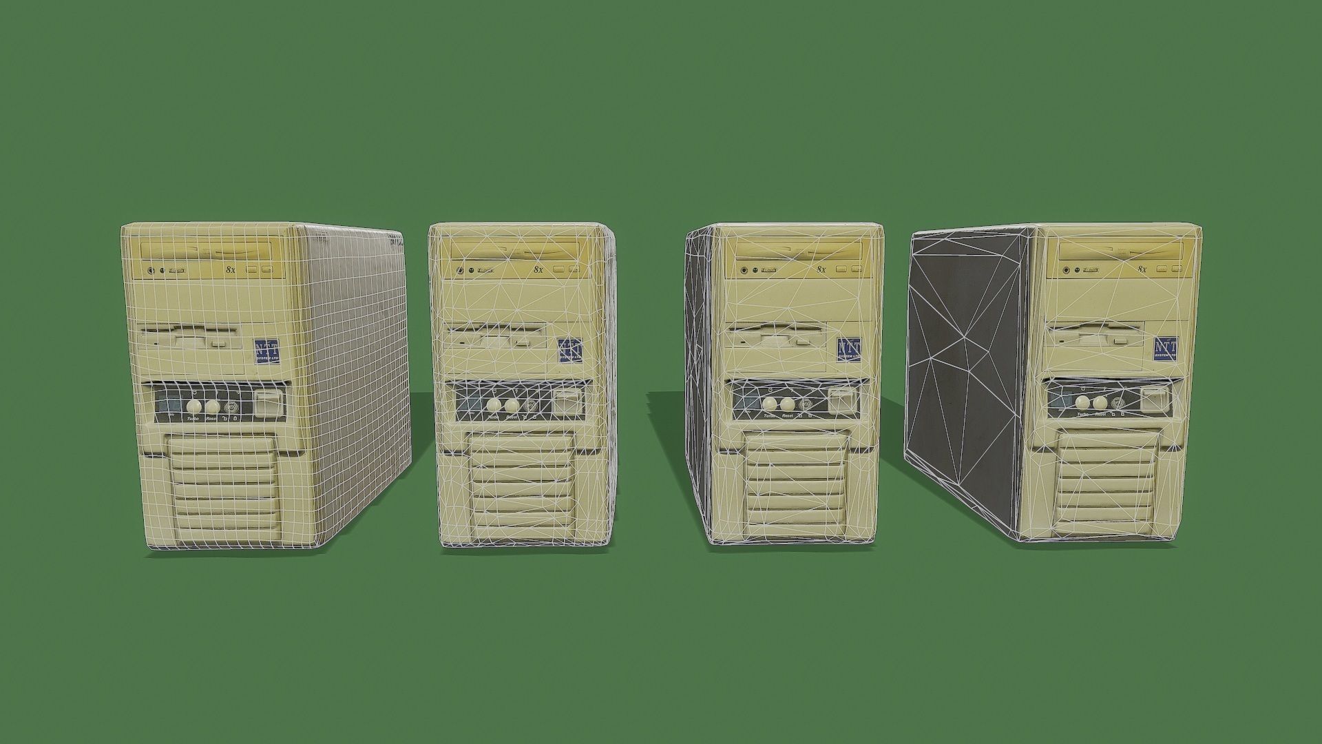 3D Scan Old Computers Pack Low-poly 3D model_21