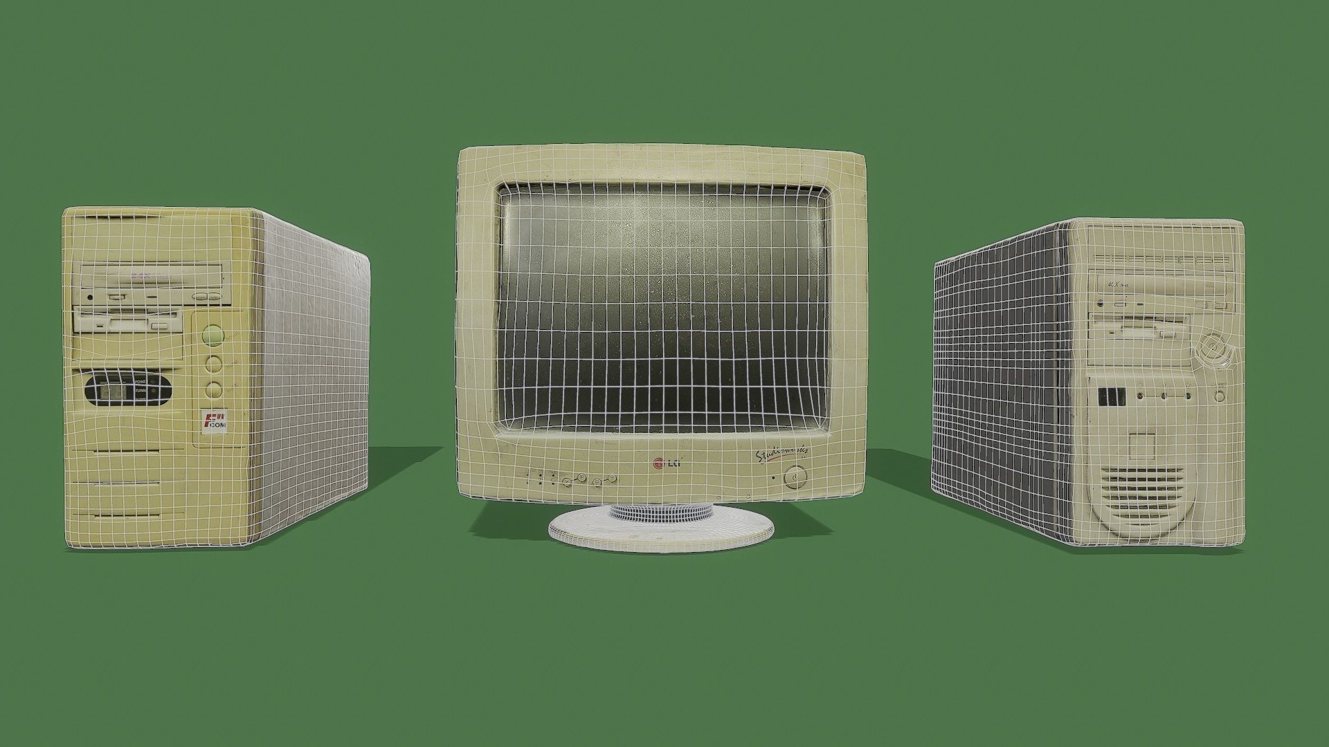 3D Scan Old Computers Pack Low-poly 3D model_5