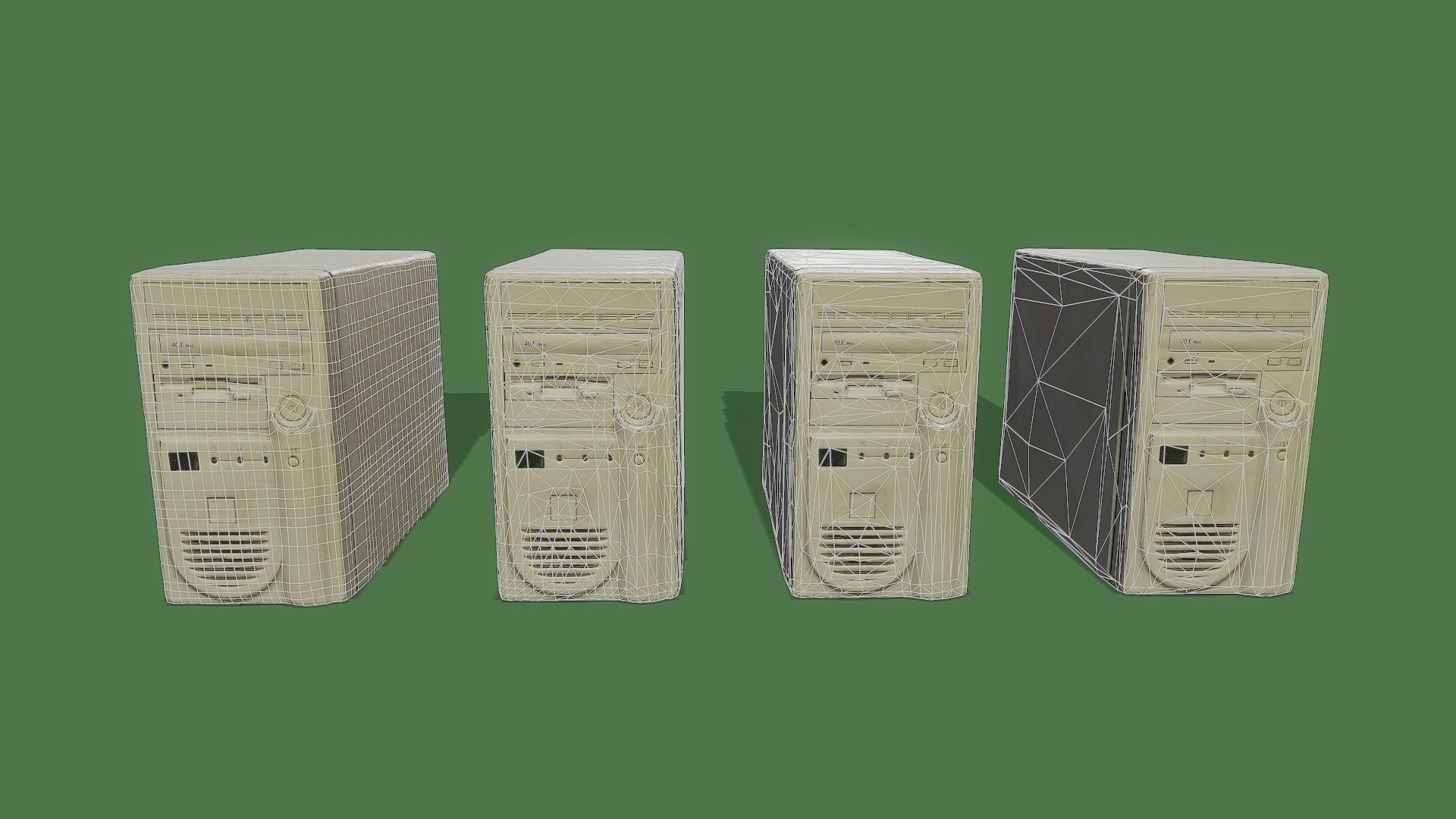 3D Scan Old Computers Pack Low-poly 3D model_15