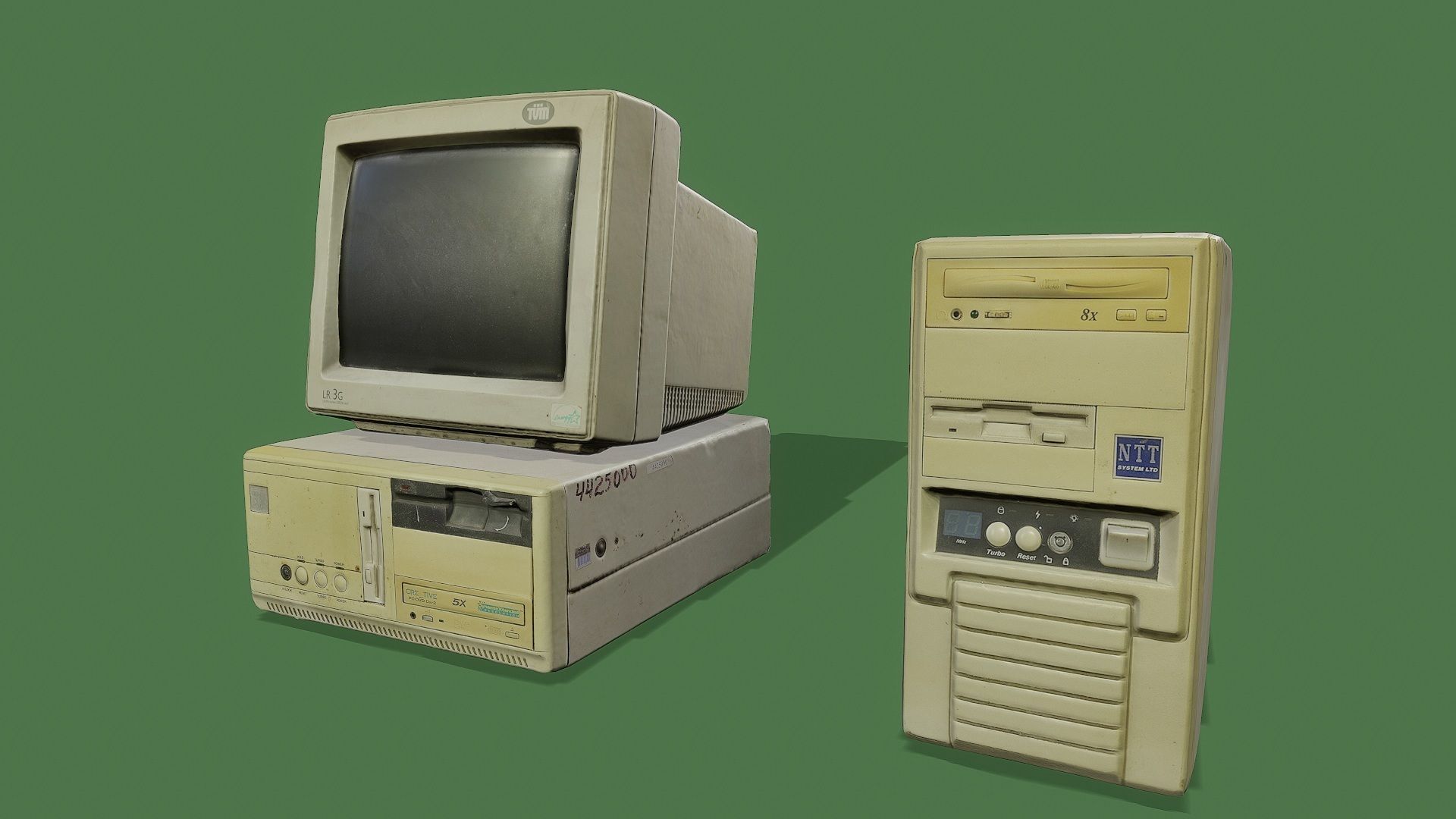 3D Scan Old Computers Pack Low-poly 3D model_2