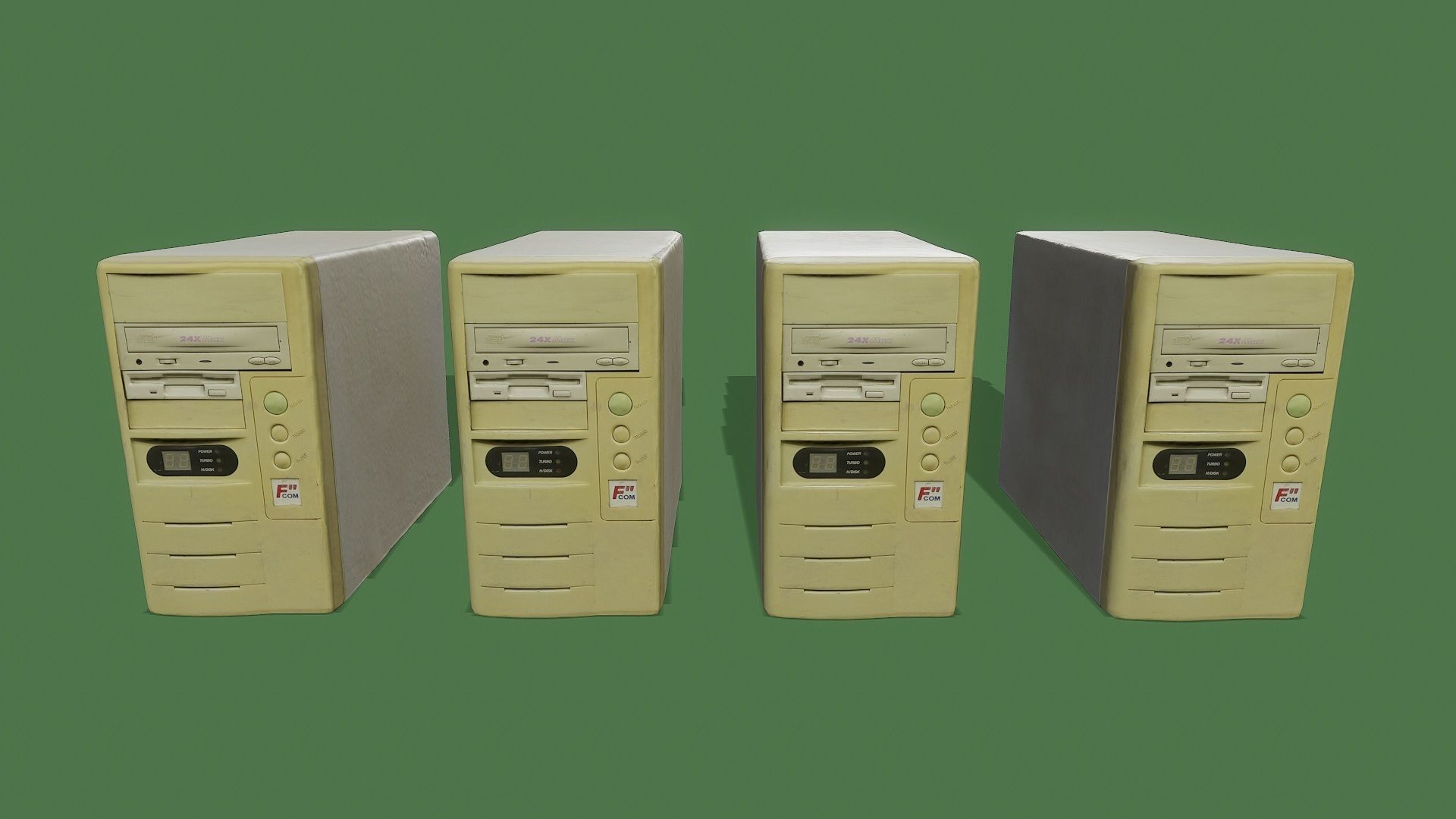 3D Scan Old Computers Pack Low-poly 3D model_17