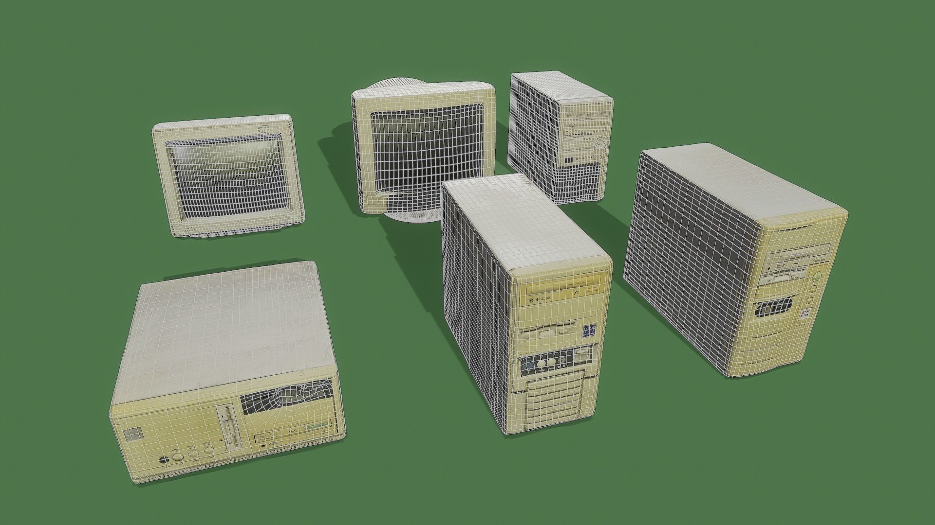 3D Scan Old Computers Pack Low-poly 3D model_1