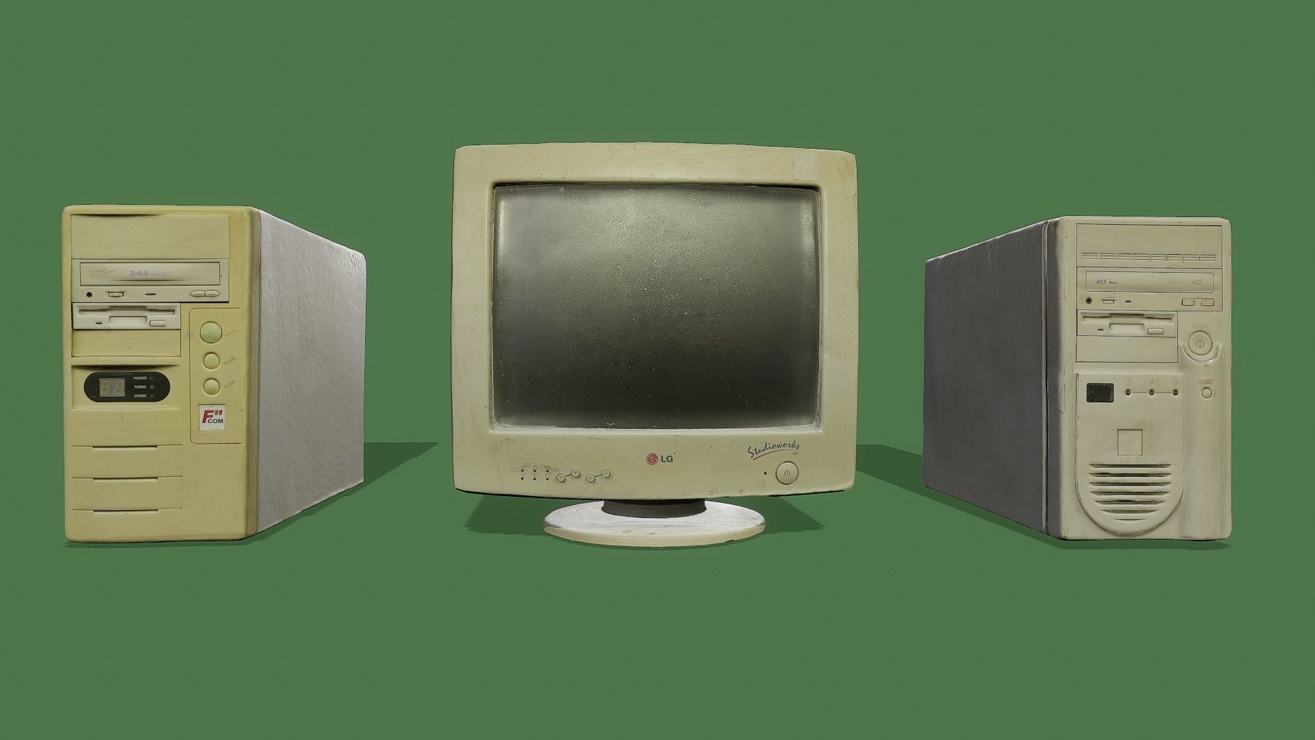 3D Scan Old Computers Pack Low-poly 3D model_4