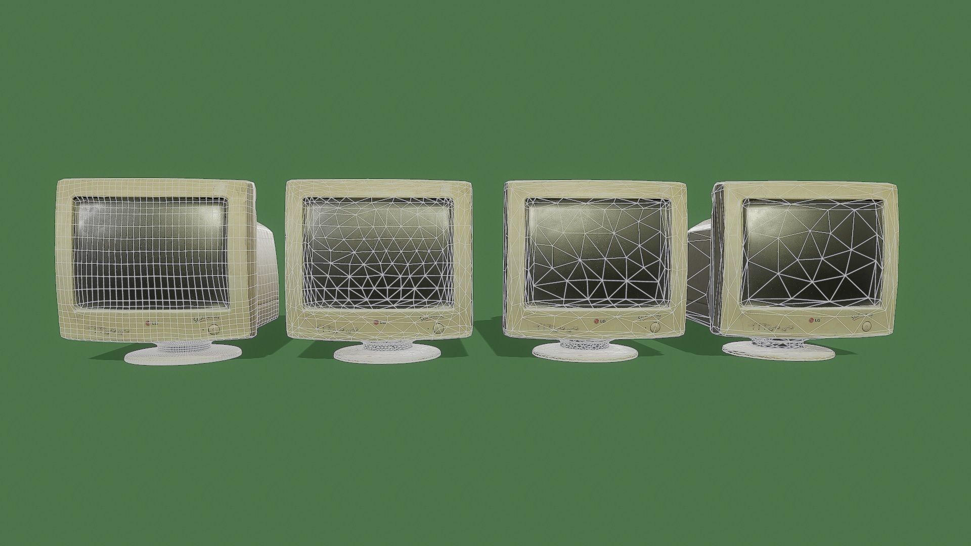 3D Scan Old Computers Pack Low-poly 3D model_10