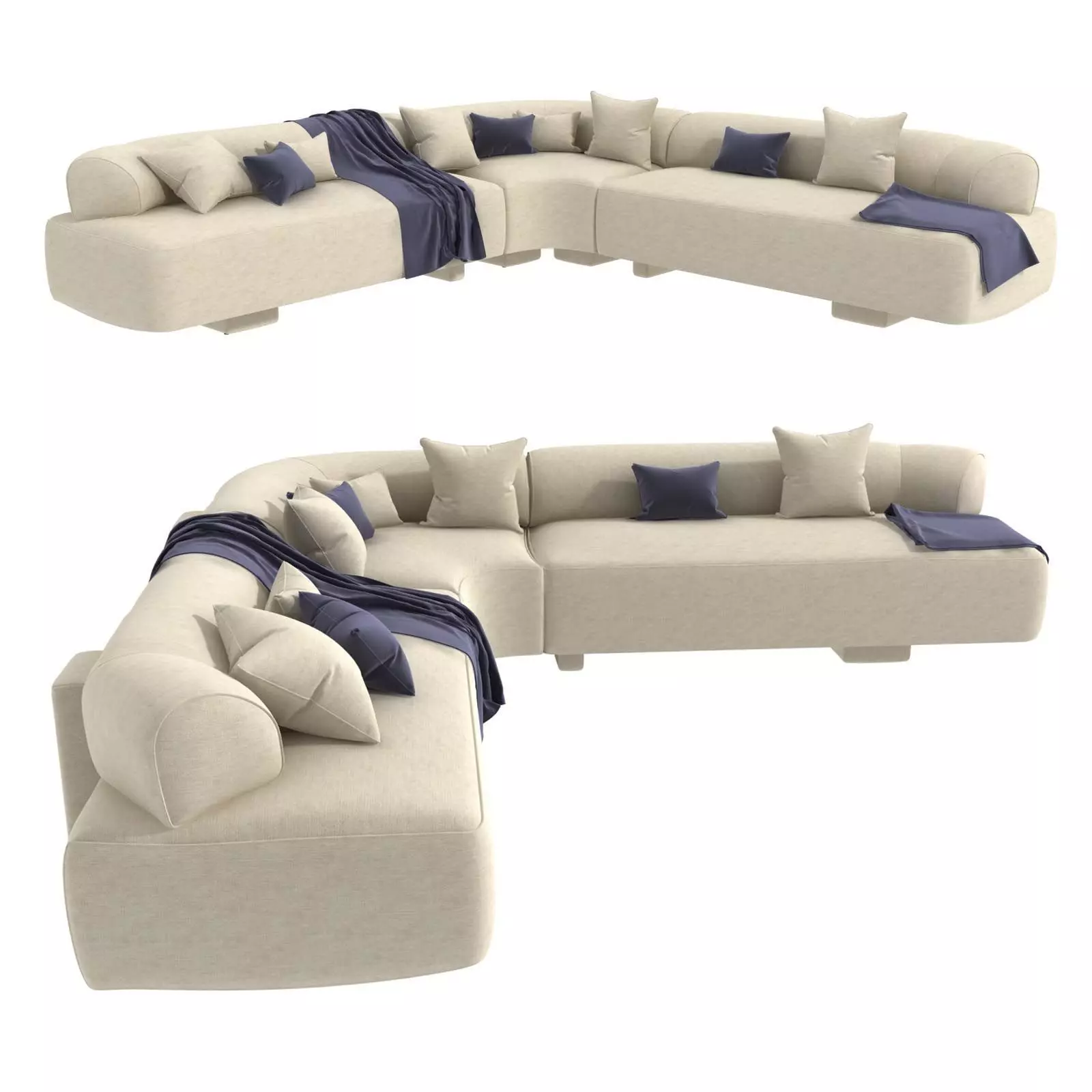 Muskoka living atwater sectional corner sofa 3D model