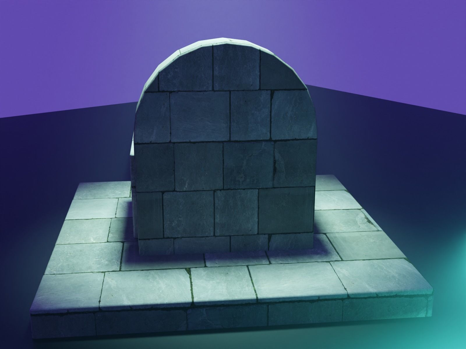 Throne 3d Low-poly 3D model_3