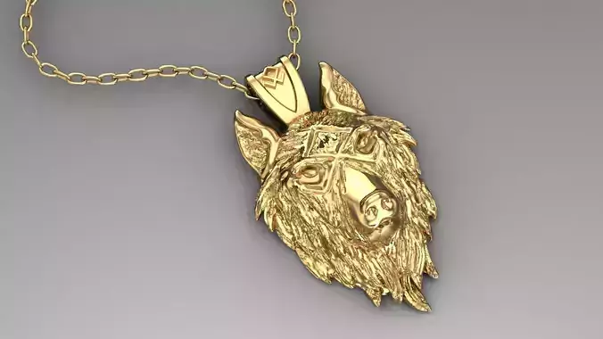 wolf pendant