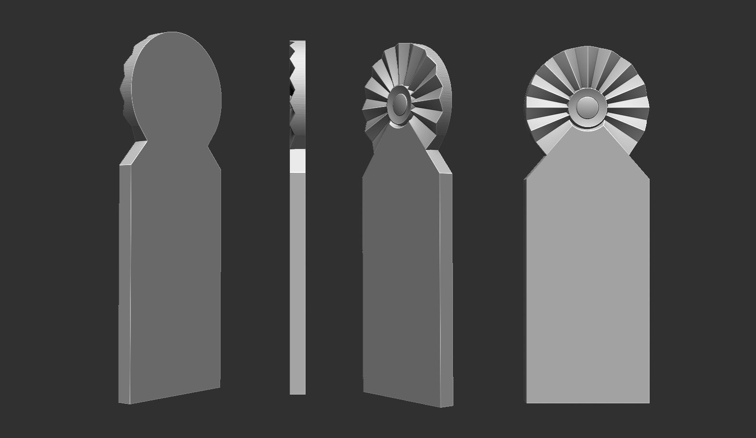 Classic Ottoman Tombstone 3D print model_5
