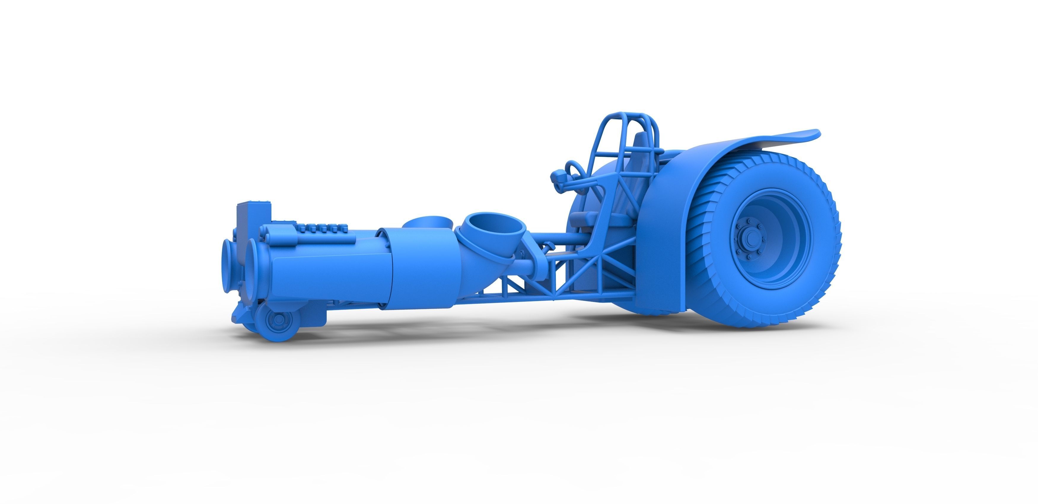 Pulling tractor with 2 jet engines Scale 1 to 25 3D print model_15