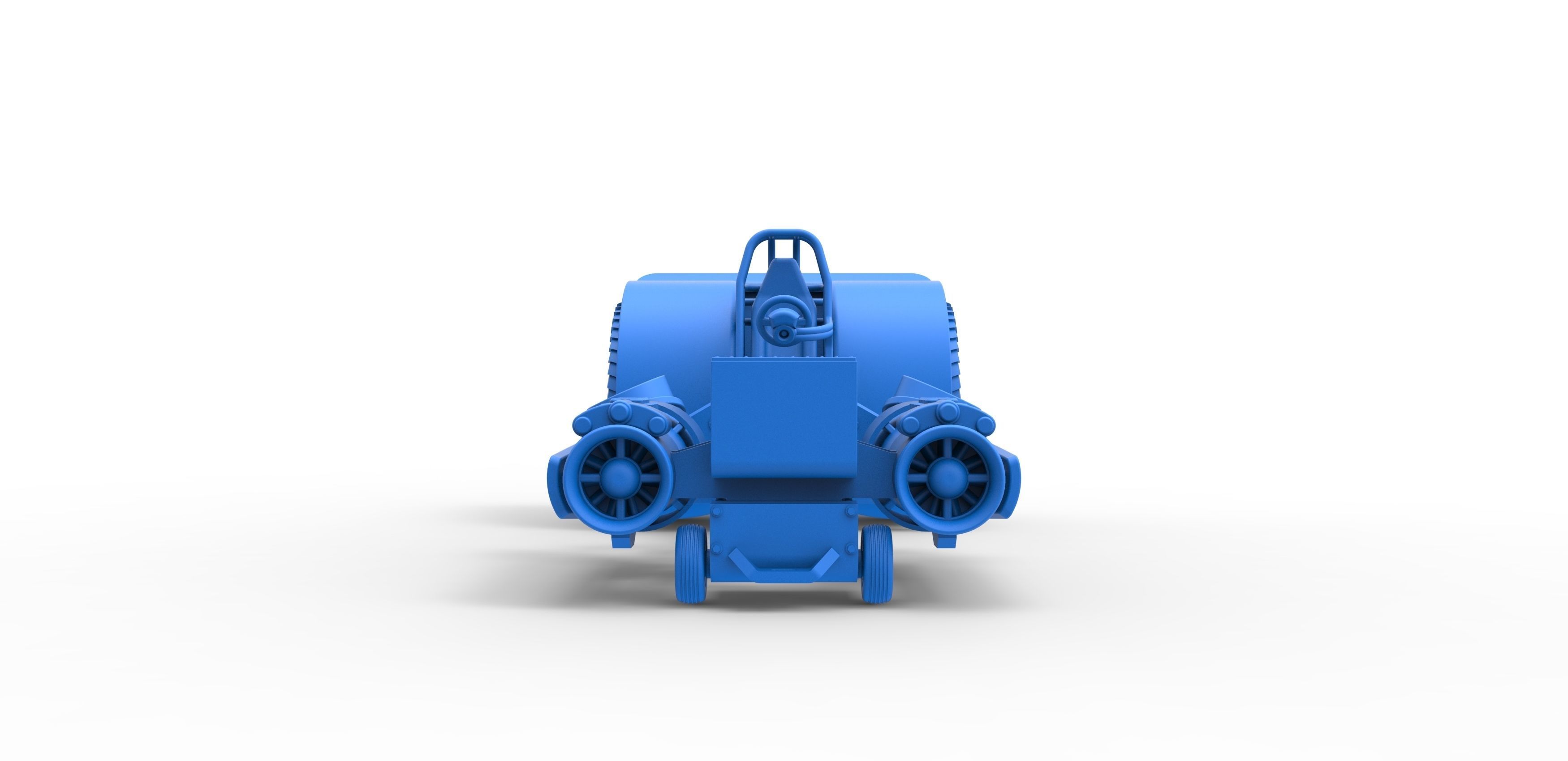 Pulling tractor with 2 jet engines Scale 1 to 25 3D print model_19