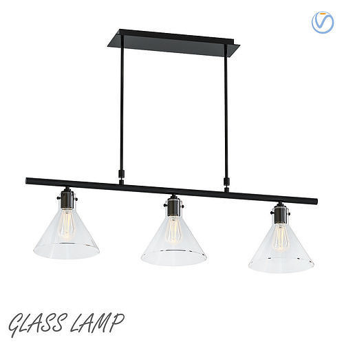 GLASS INDUSTRIAL LAMP 3D model