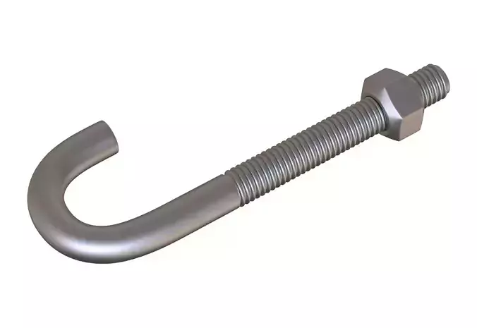 J-bolts 3D Model stainless steel bolt