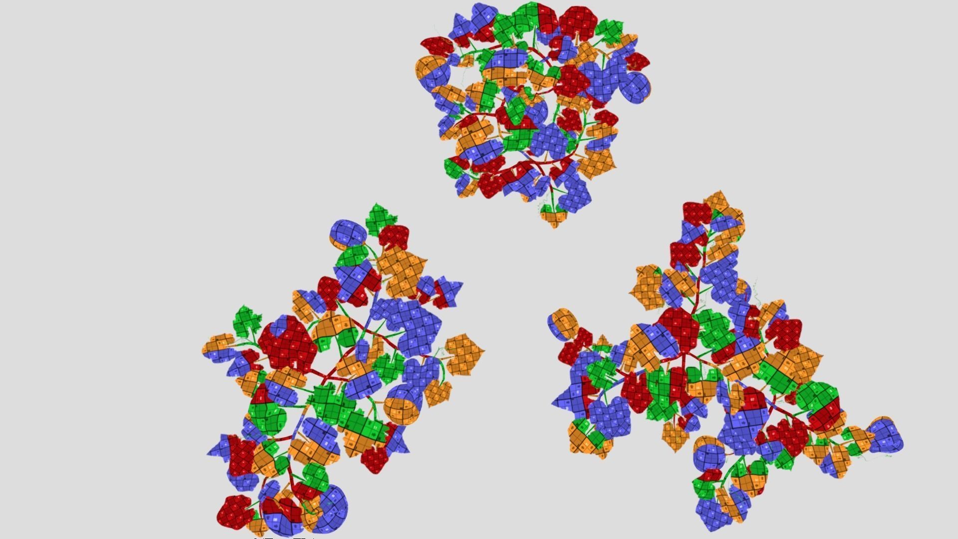 Pumpkin plantation Low-poly 3D model_8
