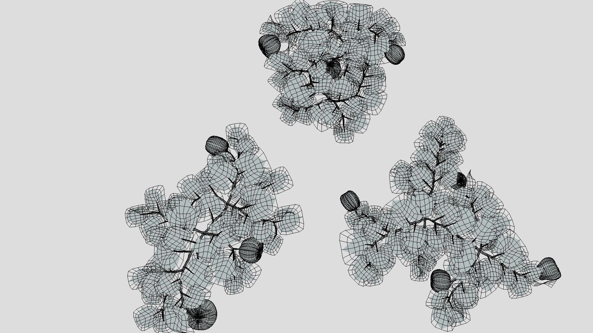 Pumpkin plantation Low-poly 3D model_9