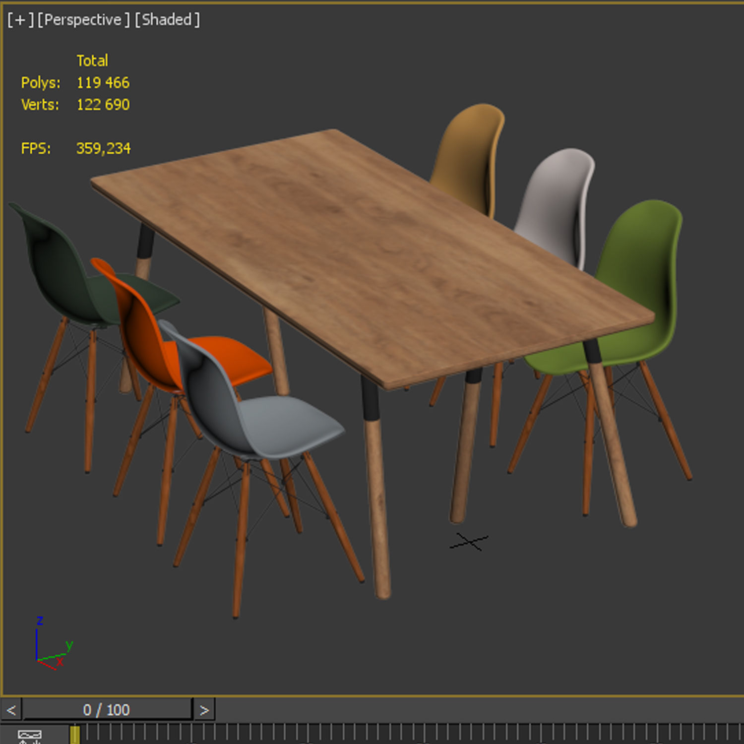 Dining set 06 3D model_6