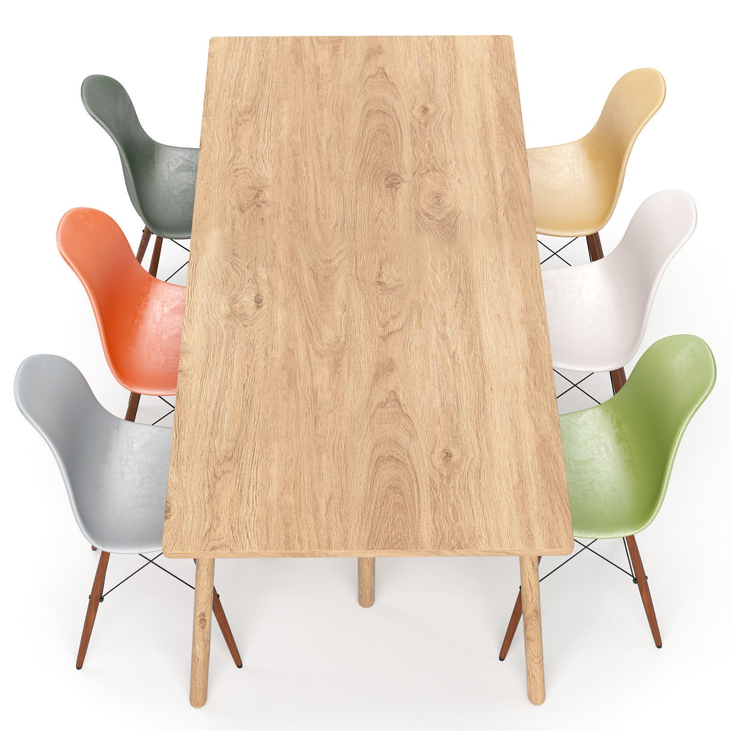 Dining set 06 3D model_1