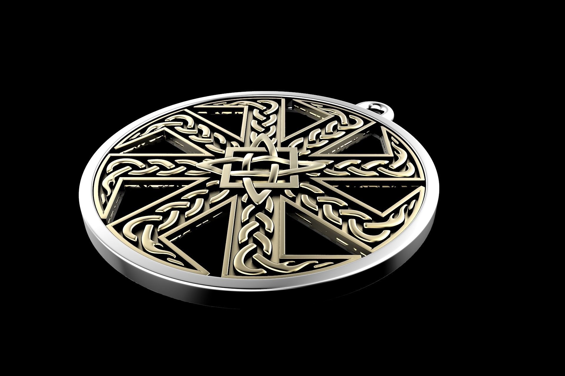 pendant Celtic motif small cnc 3D print model_2
