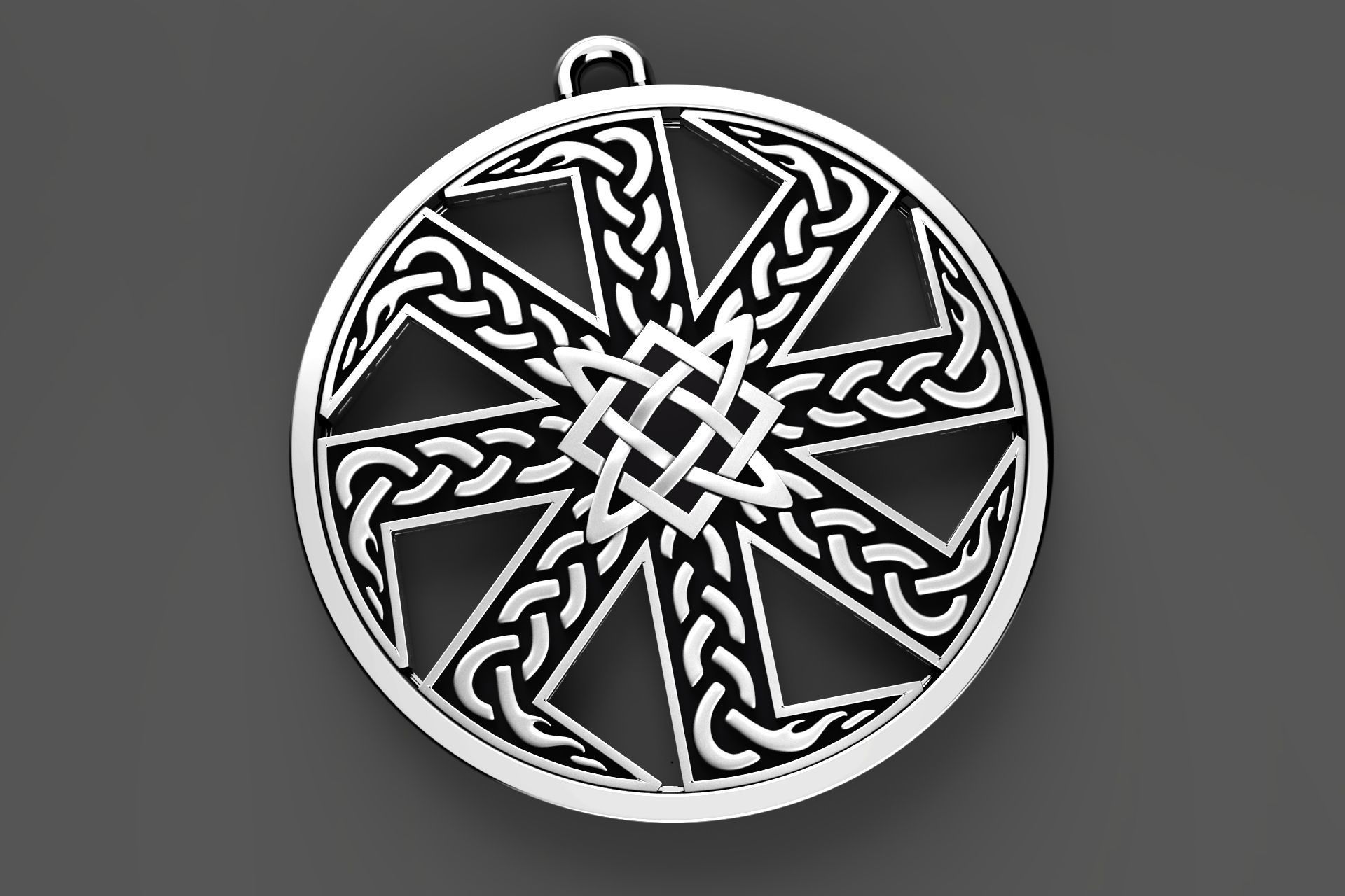 pendant Celtic motif small cnc 3D print model_1