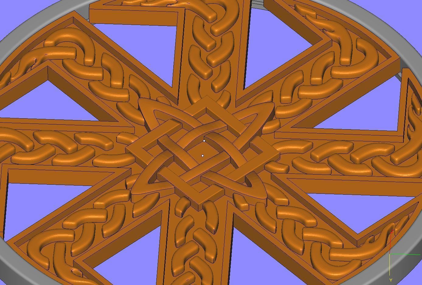 pendant Celtic motif small cnc 3D print model_8