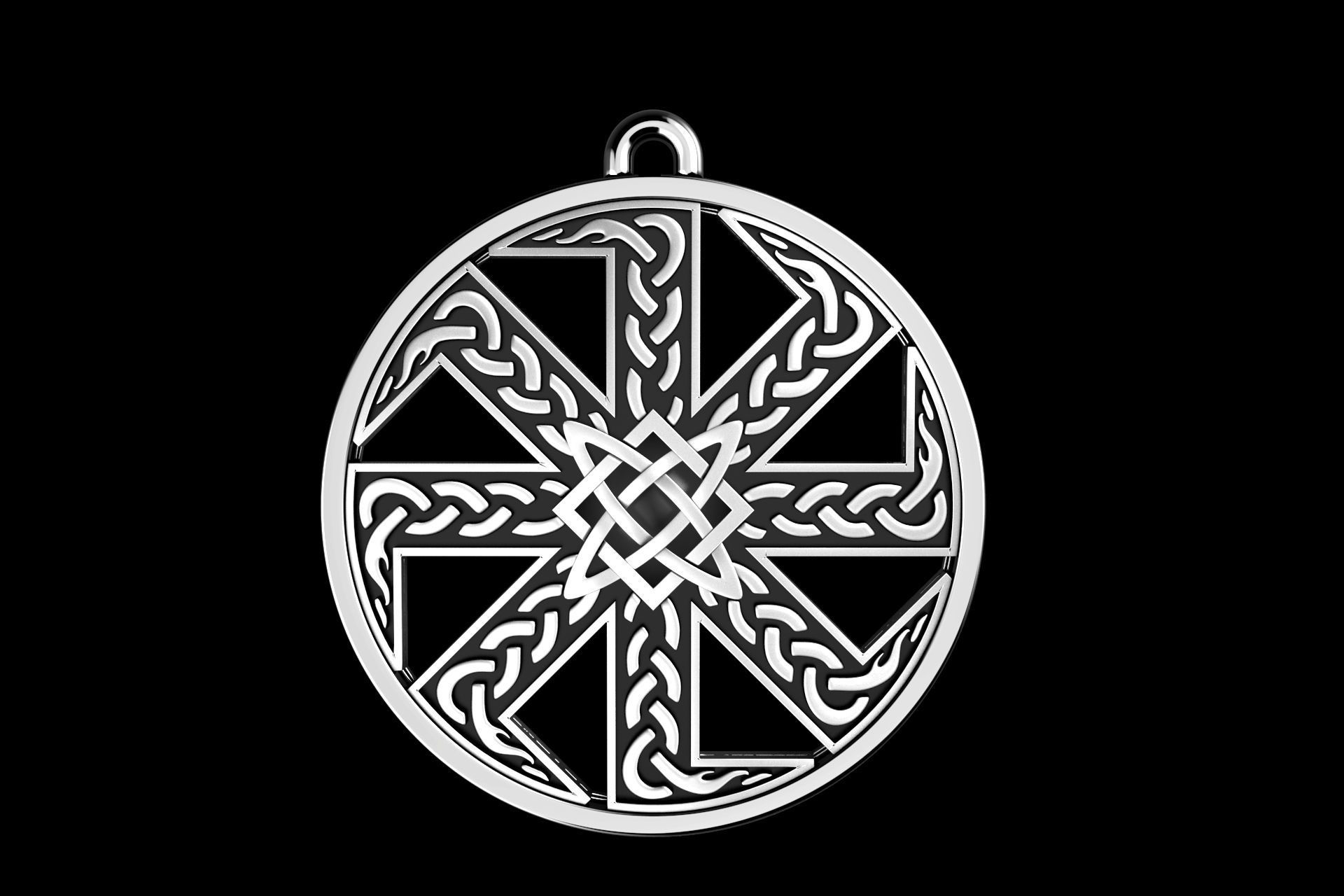 pendant Celtic motif small cnc 3D print model_4