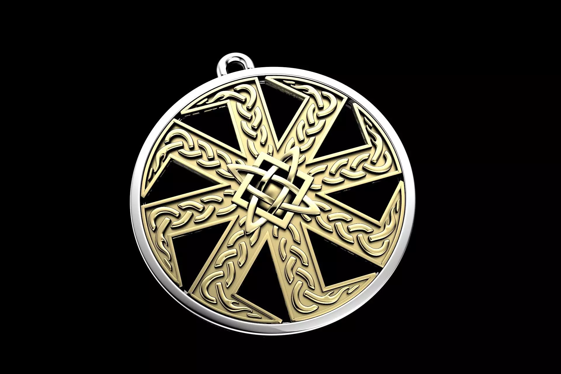 pendant Celtic motif small cnc 3D print model_0