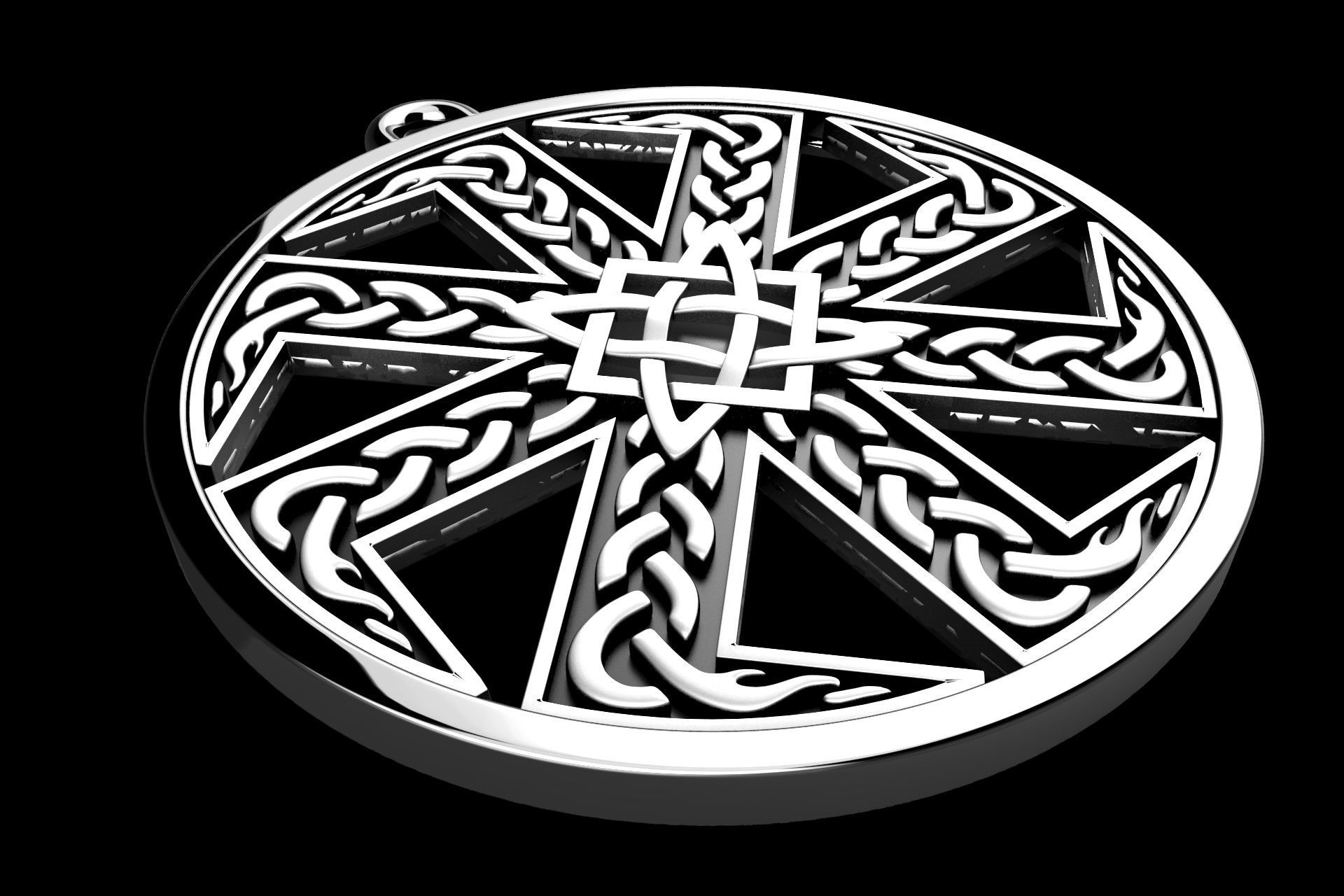 pendant Celtic motif small cnc 3D print model_3