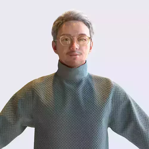 Asian Casual Man in A-pose 4 - C1-M4G A 3D model