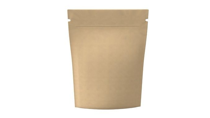 Blank sachet bag mock up 3D model