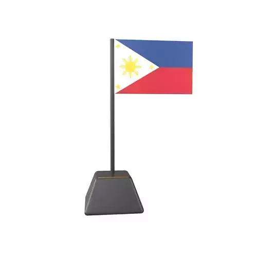 Flag of the Philippines 1943 v1 001 Low-poly 3D model
