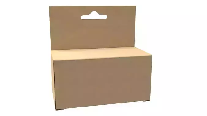 Hanging cardboard box retail
