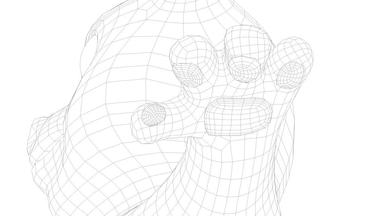 Panda bear Low-poly 3D model_15